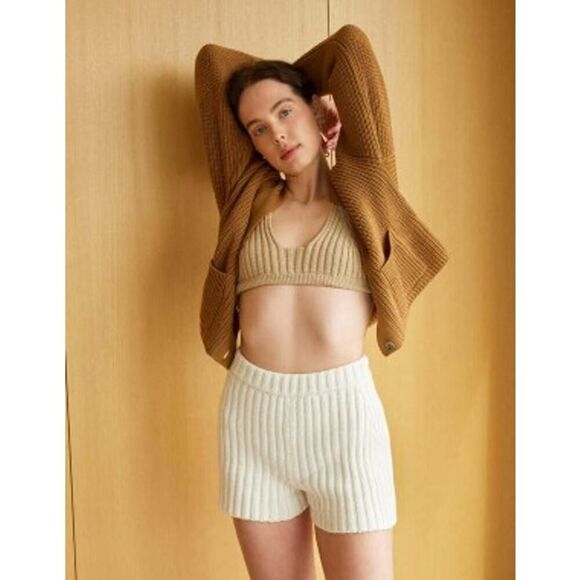 NWT The Knotty Ones Off-White Pilnatis Cotton Shorts Sz. S/M - Picture 2 of 8